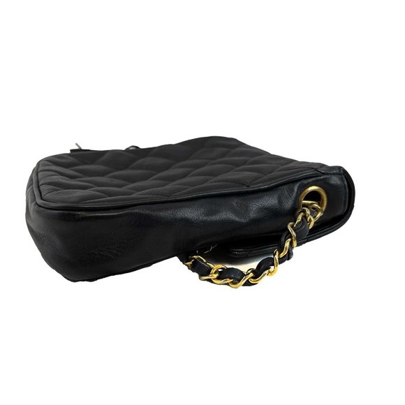 Chanel Small Square Flap Leather Vintage Gold CC Tassel Black Crossbody Handbag - Picture 9 of 13